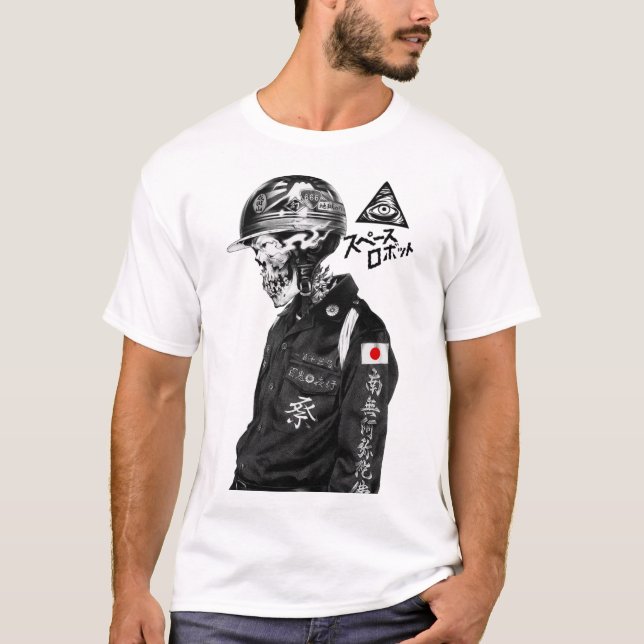 Japanese Cyberpunk Skullface Urban Style  T-Shirt (Vorderseite)