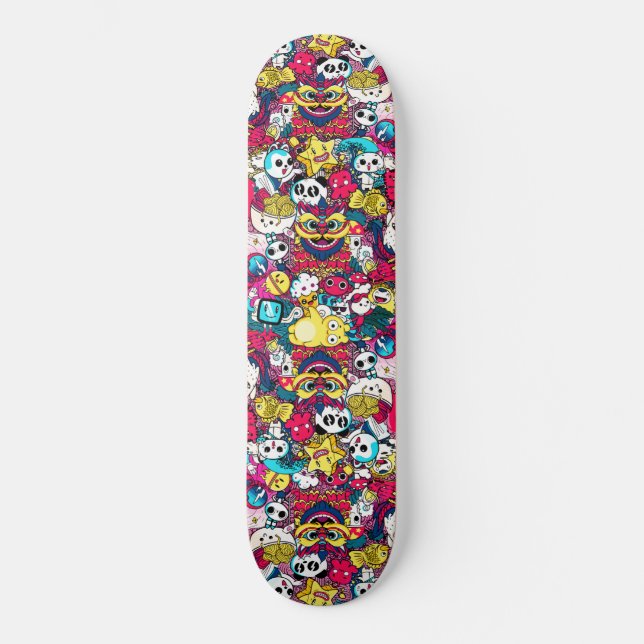 Japanese Doodle Skateboard (Vorderseite)