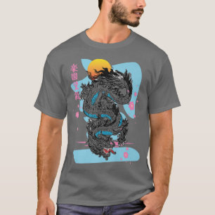 Japanese Dragon Asian EGirl Demon Spirit Sakura Ka T-Shirt