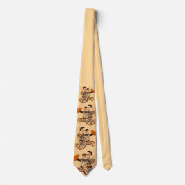 Japanese fairytale The Tongue Cut Sparrow print Krawatte