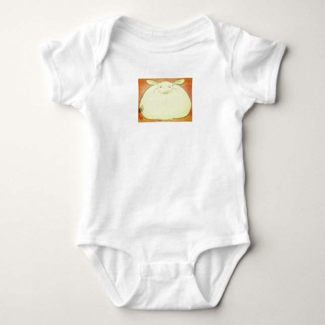 JAPANESE FAT BUNNY INDIVIDUELLE NAME BABY BODYSUIT BABY STRAMPLER (Vorderseite)