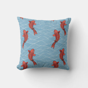 JAPANESE FISH GRAPHIC COTTOM Kissen Kissen