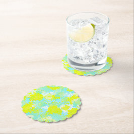 Japanese floral blue patterns untersetzer