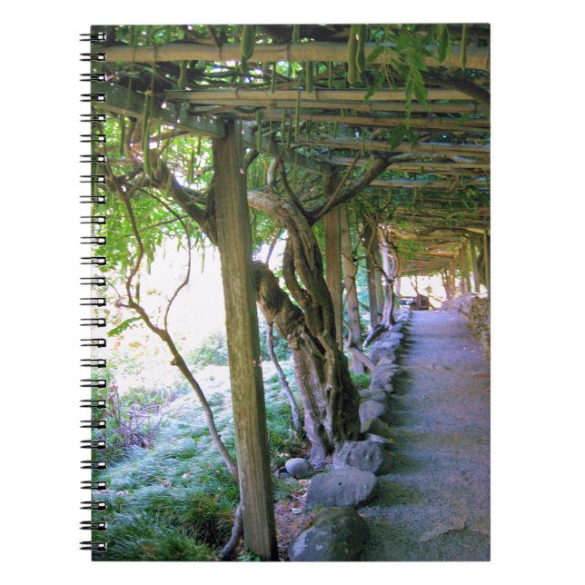 Japanese Garden Path/Arbor Note Book Notizblock (Vorderseite)