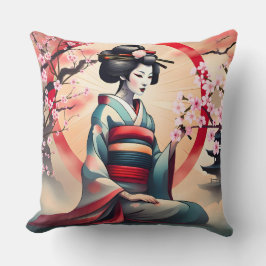 JAPANESE GEISHA FRAU BEAUTY CHERRY BLOSSOMS KISSEN