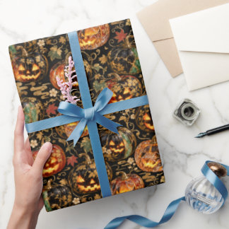 Japanese Halloween Pumpkin Wrapping Paper Geschenkpapier