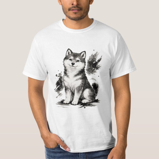 【Japanese Ink Puppy T-Shirt】 T-Shirt (Vorderseite)