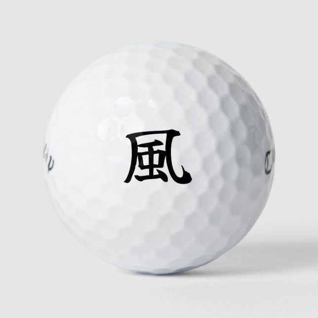 Japanese KANJI "KAZE" Golf ball (Vorderseite)