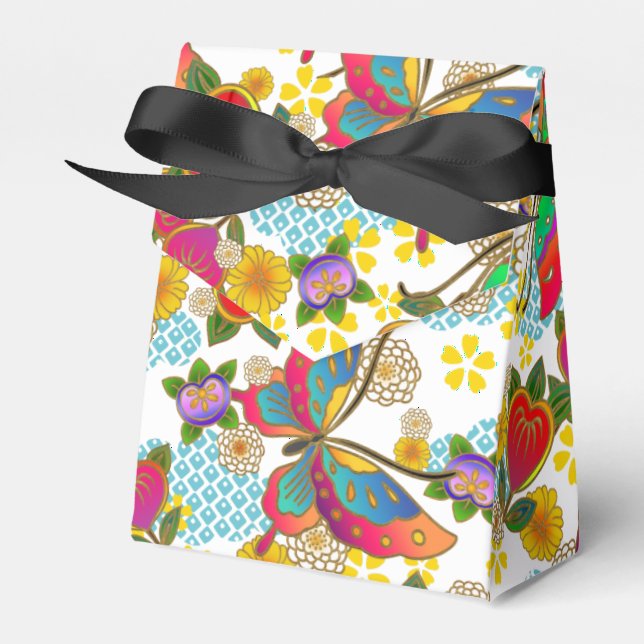 Japanese kimono pattern favor box geschenkschachtel (Vorderseite)