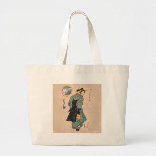 Japanese Kimono Woman Jumbo Stoffbeutel