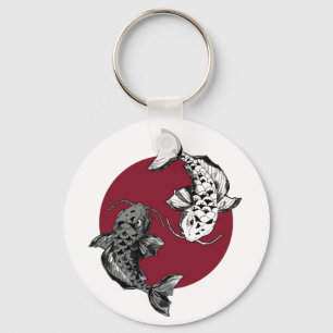 Japanese Koi Fish Circle Schlüsselanhänger
