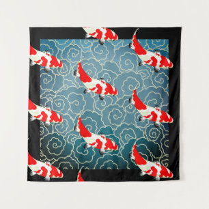 JAPANESE KOI FISH Tapestry Wandteppich
