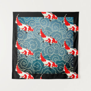 JAPANESE KOI FISH Tapestry Wandteppich