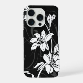 Japanese lily classic illustration iPhone 15 pro hülle