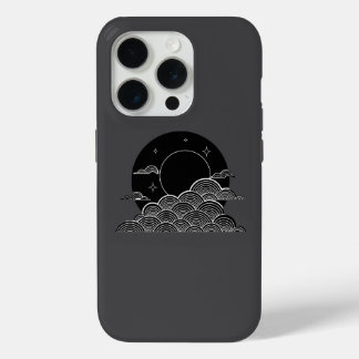 Japanese Moon Wave Minimalist Black White iPhone C Case-Mate iPhone Hülle