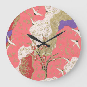 Japanese Origami Paper Pattern Wall Clock Große Wanduhr