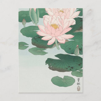 Japanese painting by koson ohara, 小原古邨の日本画 postkarte
