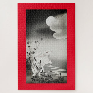Japanese Print Rabbit Regards the Moon Puzzle