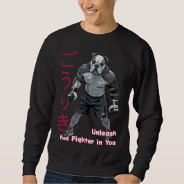 Japanese Retro Anime Bulldog MMA Mixed Martial Art Sweatshirt