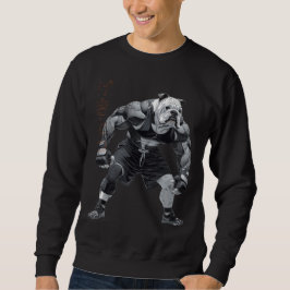 Japanese Retro Anime Bulldog MMA Mixed Martial Art Sweatshirt