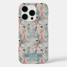 Japanese Sakura Geisha Pattern Monogrammed
