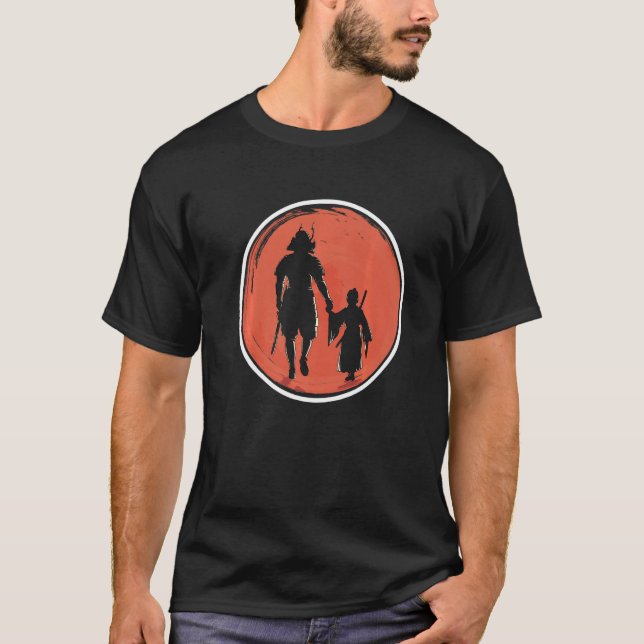 Japanese Samurai Dad & Son Japanese Sun Japan T-Shirt (Vorderseite)