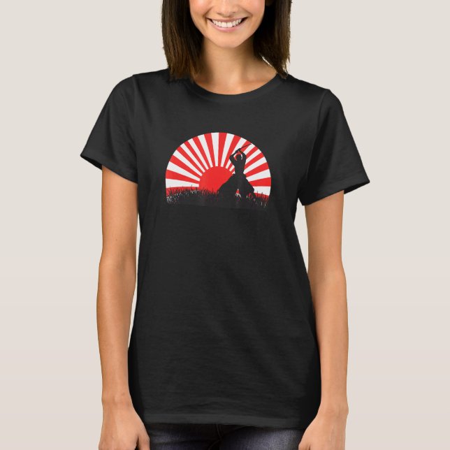 Japanese samurai   ninja swordsman T-Shirt (Vorderseite)