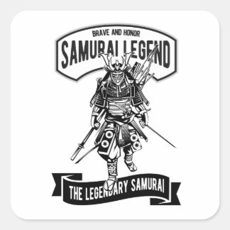 Japanese "Samurai" Quadratischer Aufkleber
