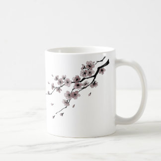 Japanese Samurai&Sakura Ink Art Mug Kaffeetasse