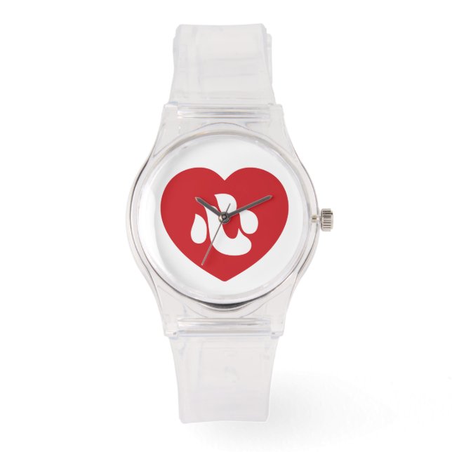 Japanese Shin Kanji Kokoro Heart 心 Armbanduhr (Vorderseite)