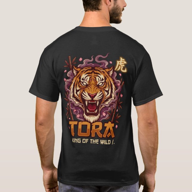 Japanese Tiger "TORA" Streetwear T-Shirt (Rückseite)