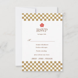 Japanese Touch Bridal RSVP Karte