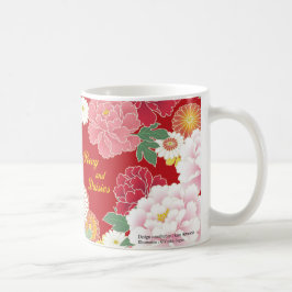 Japanese traditional pattern"Peony and daisies" Kaffeetasse