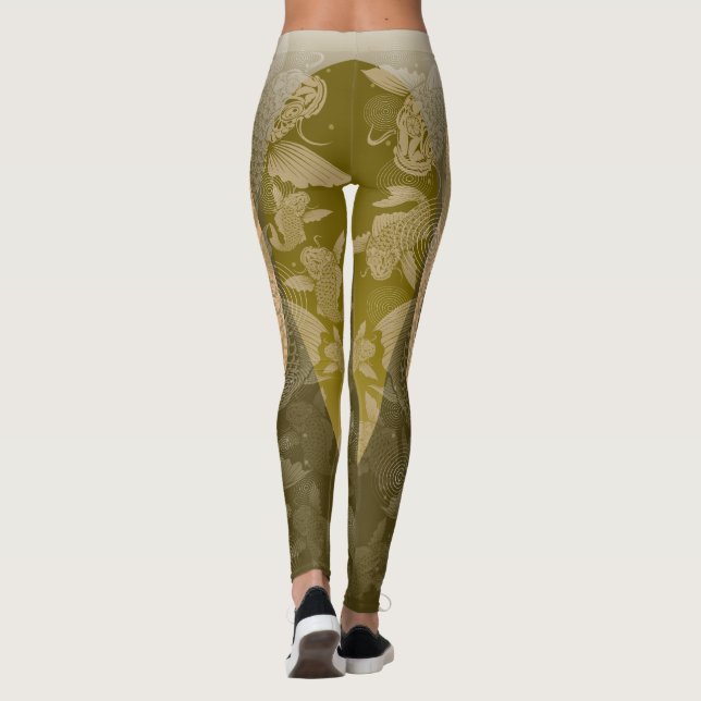 Japanese twin carp1_line3@miyasan leggings (Rückseite)