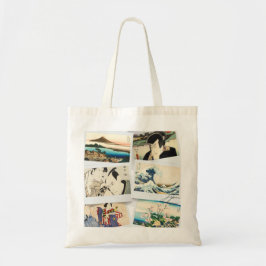 Japanese Ukiyo-e Inspired Design with Hokusai's Tragetasche