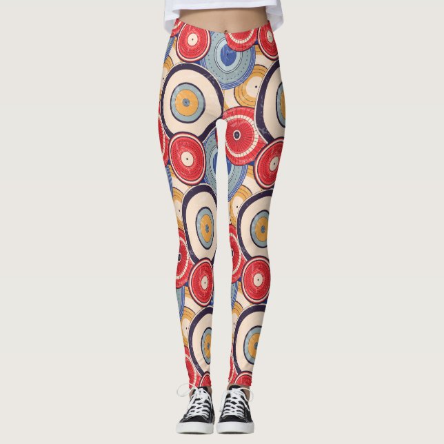 Japanese Umbrellas Leggings (Vorderseite)