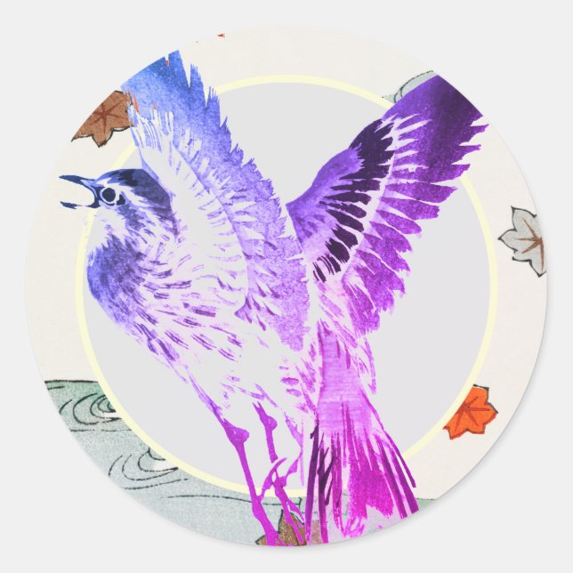 JAPANESISCHE BIRD-Aufkleber Runder Aufkleber (Vorderseite)