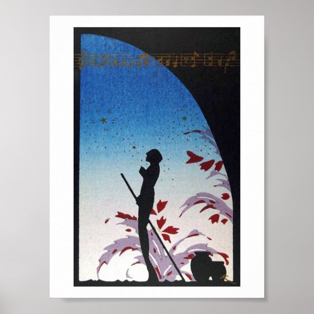 JAPANESISCHE Kunstmusik Vintag Poster (Vorne)