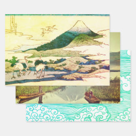JAPANESISCHES BERGDRUCKEN-Set Geschenkpapier Set