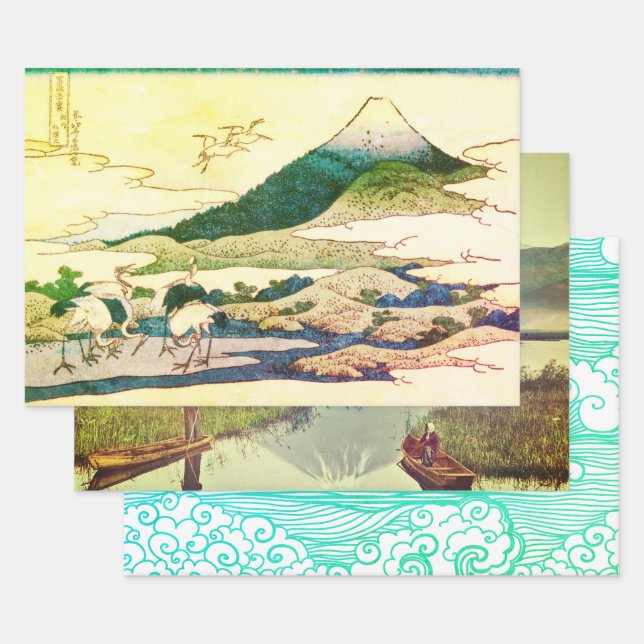 JAPANESISCHES BERGDRUCKEN-Set Geschenkpapier Set (Set)