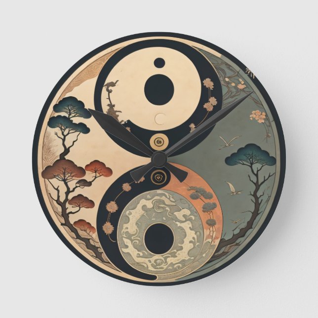 Japanisch 8 runde wanduhr (Vorderseite)