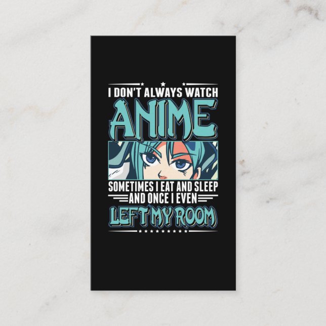Japanisch Anime Girl Otaku Teen Manga Fan Visitenkarte (Vorderseite)