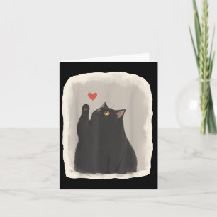 Japanisch Anime Niedlich Cat Heart Kawaii Black Ca Karte