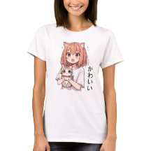 Japanisch Anime Niedlich Girl and Cat
