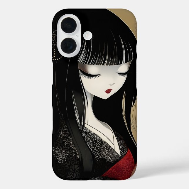 Japanisch Anime Queen iPhone 16 Hülle (Rückseite)