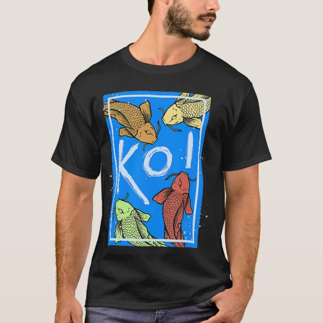Japanisch Art Samurai Ästhetik Koi Fisch T-Shirt (Vorderseite)