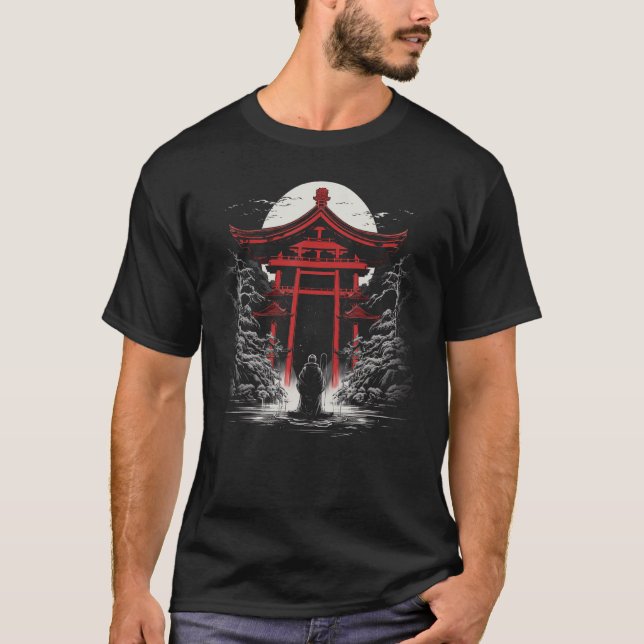 Japanisch Art Torii Gate Ema Prayer Plaques Zen Bu T-Shirt (Vorderseite)