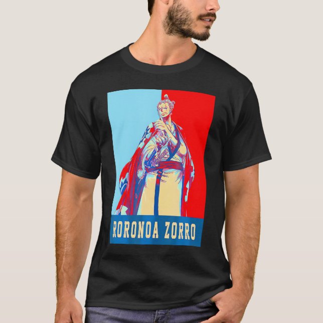 Japanisch Art Zoro Anime T-Shirt (Vorderseite)