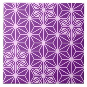 Japanisch Asanoha oder Star Pattern, Amethym lila Fliese