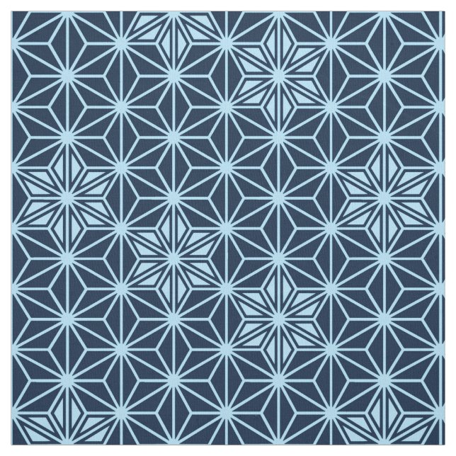 Japanisch Asanoha oder Star Pattern, Indigoblau Stoff (Muster)